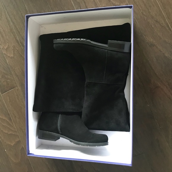 Auth $798 Stuart Weitzman HILO Black Suede Sz 4.5M - Picture 6 of 6